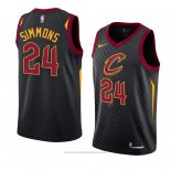 Maglia Cleveland Cavaliers Kobi Simmons #24 Statement 2018 Nero