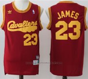 Maglia Cleveland Cavaliers LeBron James #23 Retro Rosso