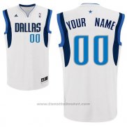 Maglia Dallas Mavericks Adidas Personalizzate Bianco