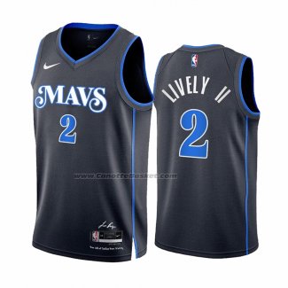 Maglia Dallas Mavericks Dereck Lively II #2 Citta 2023-24 Blu