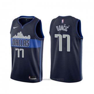 Maglia Dallas Mavericks Luka Doncic #77 Statement Blu