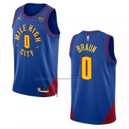 Maglia Denver Nuggets Christian Braun #0 Statement 2022-23 Blu