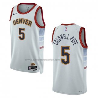 Maglia Denver Nuggets Kentavious Caldwell-pope #5 Citta 2022-23 Bianco