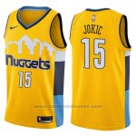 Maglia Denver Nuggets Nikola Jokic #15 Statement 2017-18 Giallo
