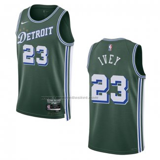 Maglia Detroit Pistons Jaden Ivey #23 Citta 2022-23 Verde