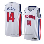 Maglia Detroit Pistons Jameer Nelson #14 Association 2018 Bianco