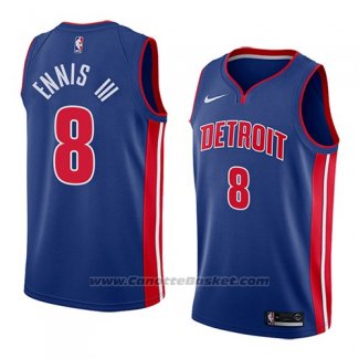 Maglia Detroit Pistons James Ennis III #8 Icon 2018 Blu