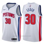 Maglia Detroit Pistons Jon Leuer #30 Association 2017-18 Bianco