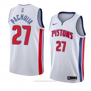 Maglia Detroit Pistons Zaza Pachulia #27 Association 2018 Bianco