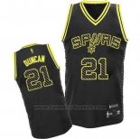 Maglia Elettricita Moda San Antonio Spurs Tim Duncan #21 Nero