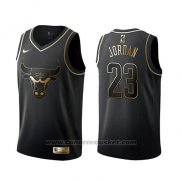 Maglia Golden Edition Chicago Bulls Michael Jordan Nero