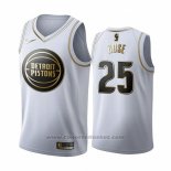 Maglia Golden Edition Detroit Pistons Derrick Rose #25 2019-20 Bianco