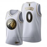 Maglia Golden Edition Minnesota Timberwolves D'angelo Russell #0 2019-20 Bianco