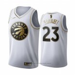 Maglia Golden Edition Toronto Raptors Fred Vanvleet #23 Bianco