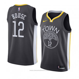 Maglia Golden State Warriors Danuel House #12 Statement 2018 Nero