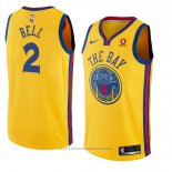 Maglia Golden State Warriors Jordan Bell #2 Citta 2018 Giallo