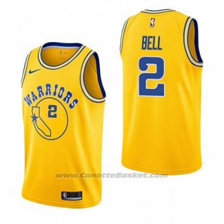 Maglia Golden State Warriors Jordan Bell #2 Hardwood Classic 2018-19 Giallo