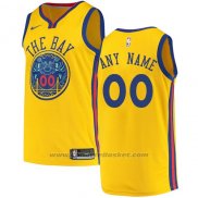 Maglia Golden State Warriors Nike Personalizzate 17-18 Giallo