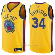 Maglia Golden State Warriors Shaun Livingston #34 Chinese Heritage Citta 2017-18 Giallo