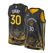 Maglia Golden State Warriors Stephen Curry #30 Citta 2022-23 Nero