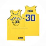 Maglia Golden State Warriors Stephen Curry NO 30 Hardwood Classic Autentico Giallo