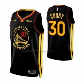 Maglia Golden State Warriors Stephen Curry No 30 Citta 2023-24 Blu