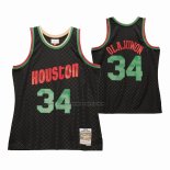 Maglia Houston Rockets Hakeem Olajuwon NO 34 Mitchell & Ness 1993-94 Nero