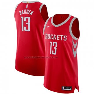 Maglia Houston Rockets James Harden #13 Icon Autentico Rosso