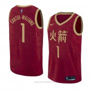 Maglia Houston Rockets Michael Carter Williams #1 Citta 2018-19 Rosso