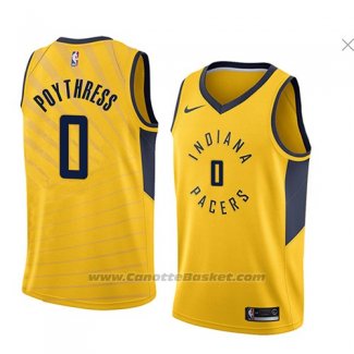 Maglia Indiana Pacers Alex Poythress #0 Statement 2018 Giallo