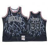 Maglia Lightning Chicago Bulls Scottie Pippen #33 Nero