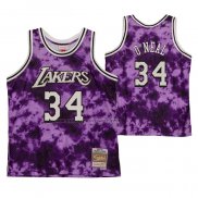 Maglia Los Angeles Laker Shaquille O'neal NO 34 Galaxy Viola