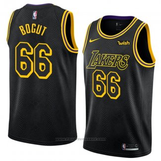 Maglia Los Angeles Lakers Andrew Bogut #66 Citta 2018 Nero