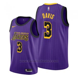 Maglia Los Angeles Lakers Anthony Davis #3 Citta 2019 Viola