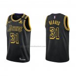 Maglia Los Angeles Lakers Austin Reaves NO 31 Mamba 2021-22 Nero