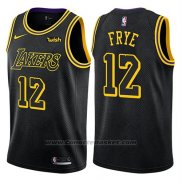 Maglia Los Angeles Lakers Channing Frye #12 Citta 2018 Nero