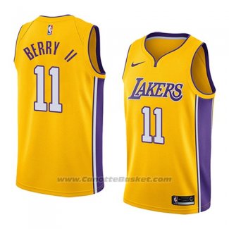 Maglia Los Angeles Lakers Joel Berry Ii #11 Icon 2018 Giallo