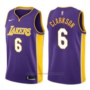 Maglia Los Angeles Lakers Jordan Clarkson #6 Statement 2017-18 Viola