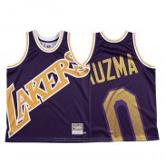 Maglia Los Angeles Lakers Kyle Kuzma #0 Mitchell & Ness Big Face Viola