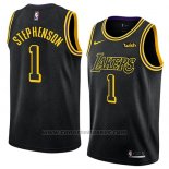 Maglia Los Angeles Lakers Lance Stephenson #1 Citta 2018 Nero