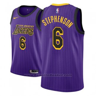 Maglia Los Angeles Lakers Lance Stephenson #6 Citta 2018 Viola