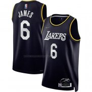 Maglia Los Angeles Lakers LeBron James NO 6 Select Series 2022 Nero