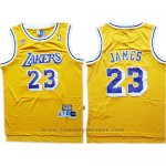 Maglia Los Angeles Lakers Lebron James #23 Giallo