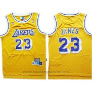 Maglia Los Angeles Lakers Lebron James #23 Giallo