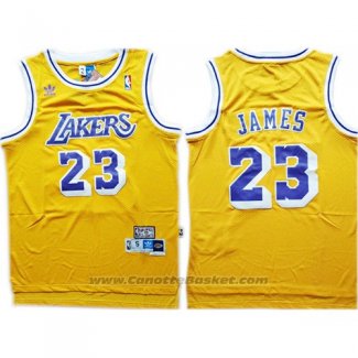 Maglia Los Angeles Lakers Lebron James #23 Giallo