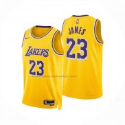 Maglia Los Angeles Lakers Lebron James No 23 Icon 2024-25 Giallo