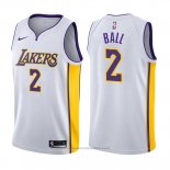 Maglia Los Angeles Lakers Lonzo Ball #2 2017-18 Bianco