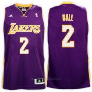 Maglia Los Angeles Lakers Lonzo Ball #2 Viola