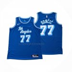 Maglia Los Angeles Lakers Luka Doncic No 77 Classic 2024-25 Blu