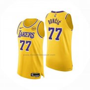 Maglia Los Angeles Lakers Luka Doncic No 77 Icon Authentic 2025-26 Giallo